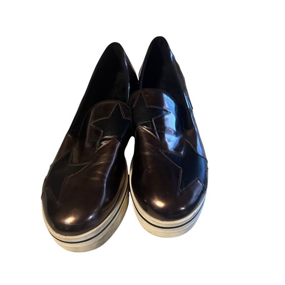 Stella McCartney black and metallic brown star design slip on shoes size 8.5 - Picture 4 of 6